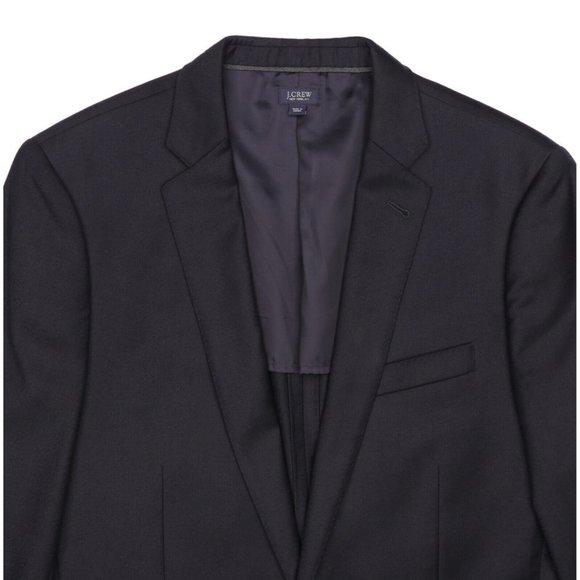 J Crew Ludlow Loro Piana 130's Wool Blazer Sport Coat Jacket 40L Midnight Blue - Picture 3 of 11